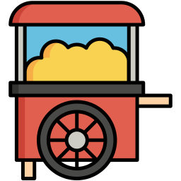carrito de palomitas icono