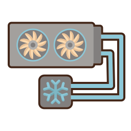 sistema di raffreddamento icona