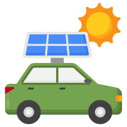 voiture solaire Icône