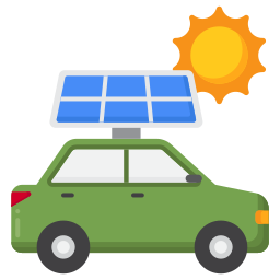 coche solar icono