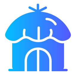 Beach hut icon