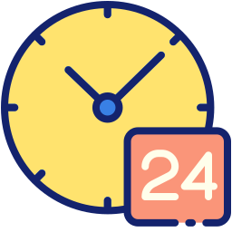 Open 24 hours icon