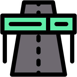 señal de carretera icono