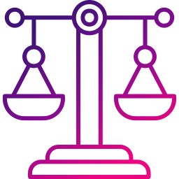 Justice scale icon