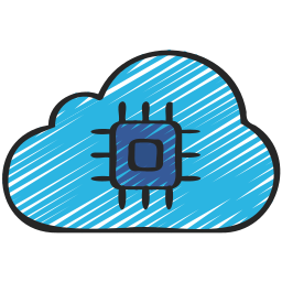 Cloud processing icon