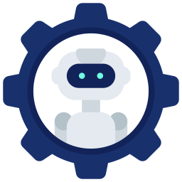asistente de robot icono