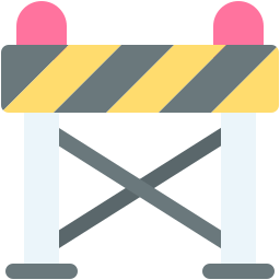 Road barrier icon