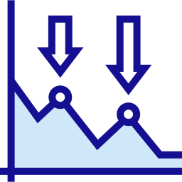 Chart down icon