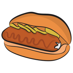 sándwich de perrito caliente icono
