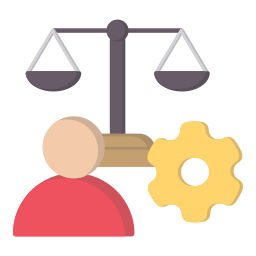 system sprawiedliwości ikona