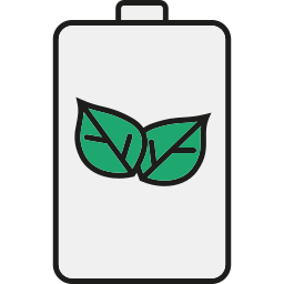 batteria verde icona