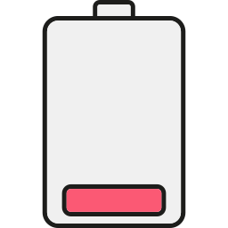 niedriger batteriestatus icon