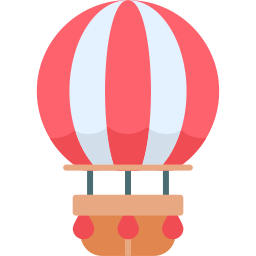 Hot air balloon icon