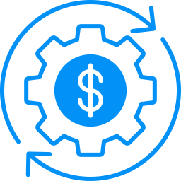 przepływ gotówki ikona