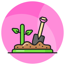 Sowing seeds icon