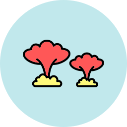 explosão nuclear Ícone