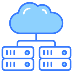 Cloud servers icon