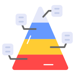 graphique pyramidal Icône