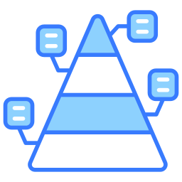 graphique pyramidal Icône