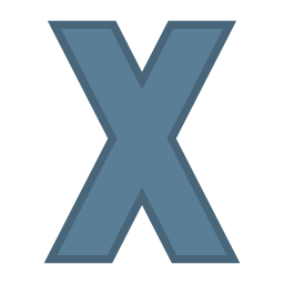 Letter x icon