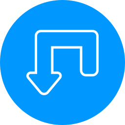 Left down arrow icon