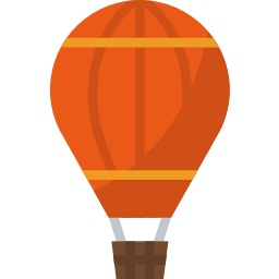 Hot air balloon icon