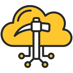 Cloud mining icon