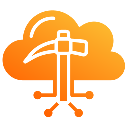 Cloud mining icon