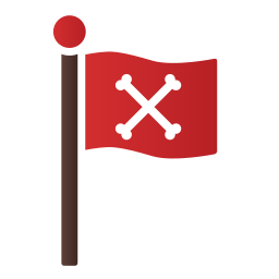 bandera pirata icono