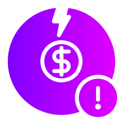 Financial risk icon