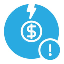 rischio finanziario icona