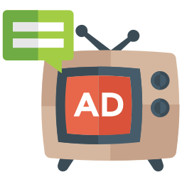 Television advertisement icon