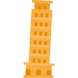 torre pendente di pisa icona