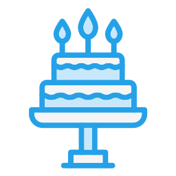 pastel de cumpleaños icono