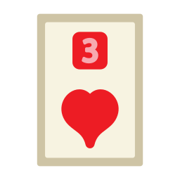 Three of hearts icon
