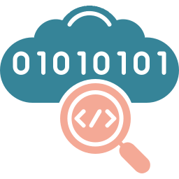 codificación en la nube icono