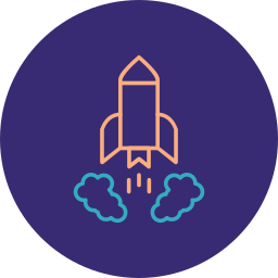 Rocket launch icon