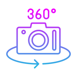 cámara 360 icono