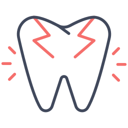 dente rotto icona