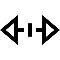 cambio de tamaño horizontal icono
