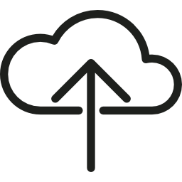 uploaden naar de cloud icoon