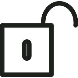 serratura aperta icona
