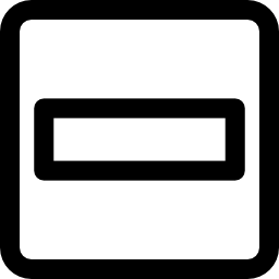 kwadrat minusowy ikona