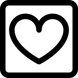 hart op vierkant icoon