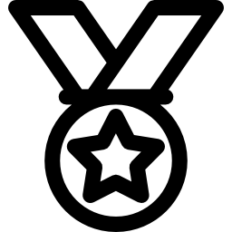 medalla con estrella icono