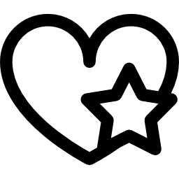 favoriete hart icoon