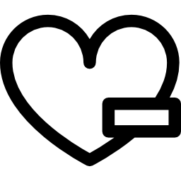 Minus Heart icon