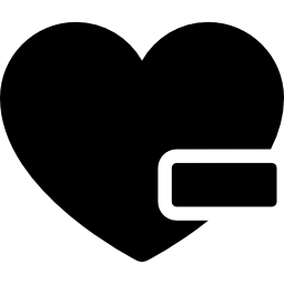 Minus Heart icon