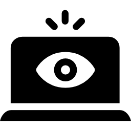 szpiegowski alarm na laptopie ikona