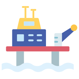 plate-forme pétrolière Icône